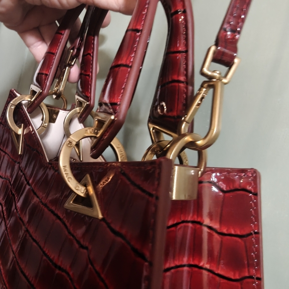 Mac Duggal Croc Crossbody Handbag New - Picture 8 of 12
